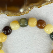Natural Mixed Color Bodhi Beads Bracelet 19.87g 17cm 11.3mm 19 Beads - Huangs Jadeite and Jewelry Pte Ltd
