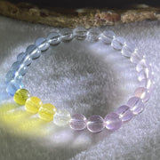 Very Very High Grade Transparent Natural Morganite Beryl Beads Bracelet 13.70g 16cm 7.2mm 27 Beads - Huangs Jadeite and Jewelry Pte Ltd