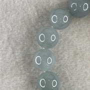 Type A High Quality Faint Grey & Lavender Jade Jadeite Beads Bracelet - 77.9g 14.5mm/bead 16 beads 18cm - Huangs Jadeite and Jewelry Pte Ltd