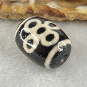 Natural Powerful Tibetan Old Oily Agate 5 Eyes Lightning Dzi Bead Heavenly Master (Tian Zhu) 五眼闪电天珠 4.84g 17.6 by 13.4mm - Huangs Jadeite and Jewelry Pte Ltd