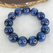 Good Grade Natural Blue Kyanite Beads Bracelet 92.349g 17cm 15.8mm 13 Beads - Huangs Jadeite and Jewelry Pte Ltd