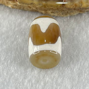 Natural Powerful Tibetan Old Oily Agate Tiger Tooth Daluo Dzi Bead Heavenly Master (Tian Zhu) 虎呀天诛 3.27g 15.7 by 10.8mm - Huangs Jadeite and Jewelry Pte Ltd