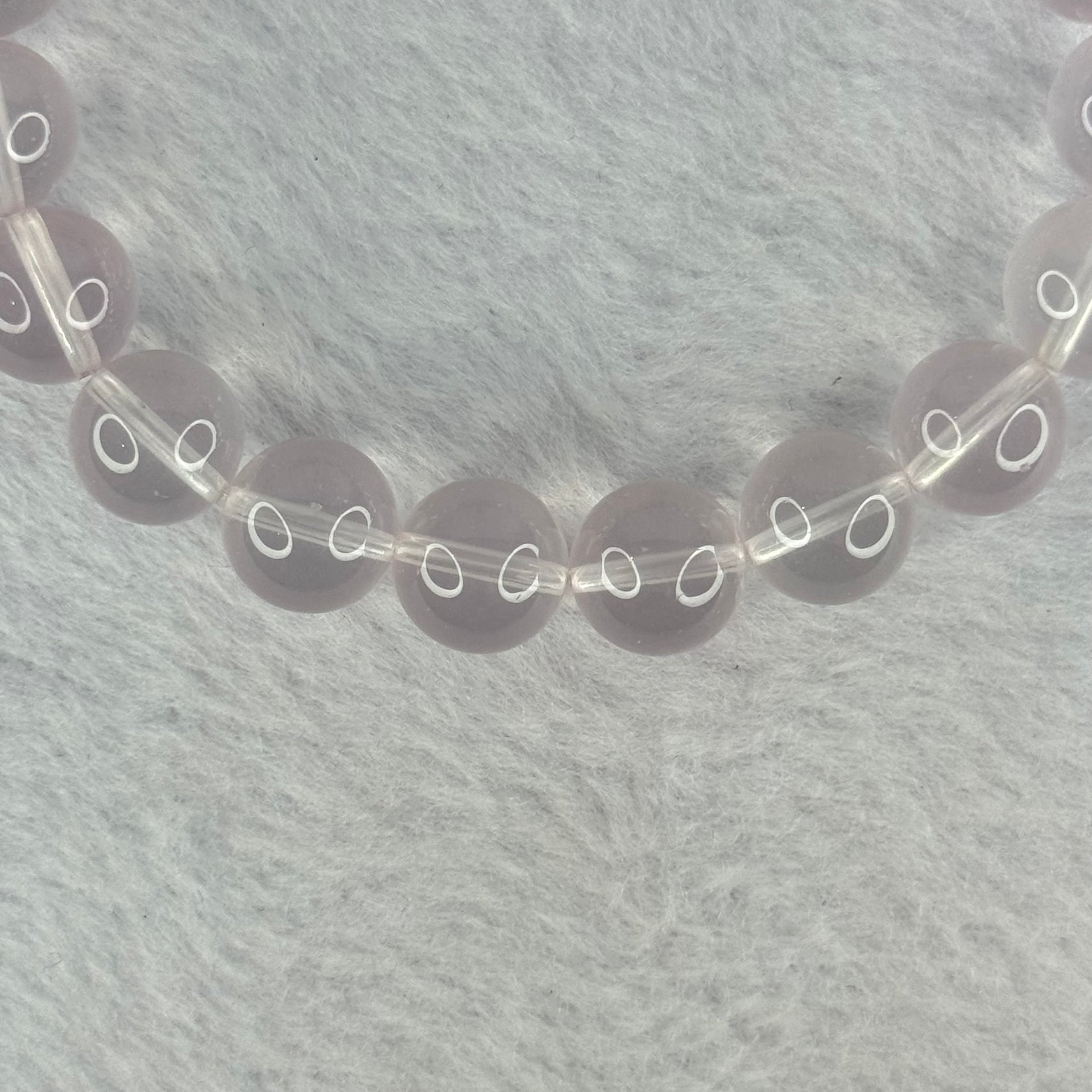 Natural Rose Quartz Beads Bracelet 天然玫瑰石英珠手链 31.96g 17.5cm 10.9mm 19 Beads - Huangs Jadeite and Jewelry Pte Ltd