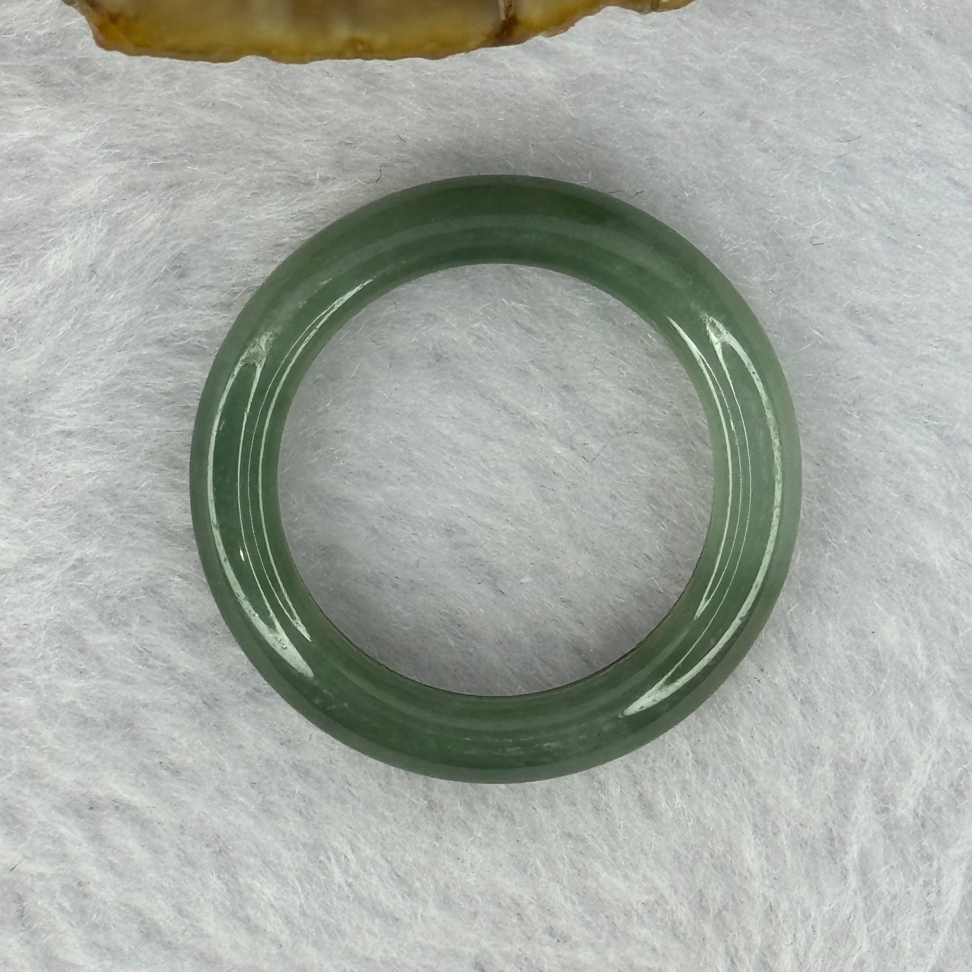 Type A Oily Green Jadeite Ring 3.19g 5.0 by 4.0mm US8.25 HK18 - Huangs Jadeite and Jewelry Pte Ltd