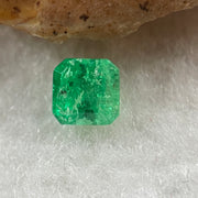 Natural Colombia Vivid Green Emerald (Beryl) Cut-Cornered Square Step cut 0.47ct 4.5 by 4.5 by 3.5mm - Huangs Jadeite and Jewelry Pte Ltd