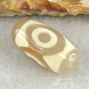 Natural Powerful Tibetan Old Oily Agate 3 Eyes Dzi Bead Heavenly Master (Tian Zhu) 三眼天诛 2.73g 19.7 by 9.9mm - Huangs Jadeite and Jewelry Pte Ltd