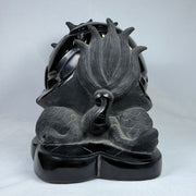 Natural Black Onyx Long Gui Dragon Tortoise Display 15.497,0g 190.0 by 315.0 by 225.0mm - Huangs Jadeite and Jewelry Pte Ltd