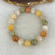 Above Average Grade Natural Muti Colour Rabbit Hair Rutilated Quartz Beads Bracelet 39.98g 18cm 11.9mm 18 Beads - Huangs Jadeite and Jewelry Pte Ltd