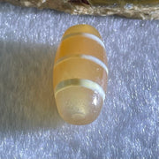 Natural Powerful Tibetan Old Oily Agate 3-Lines Dzi Bead Heavenly Master (Tian Zhu) 三行天诛 3.23g 20.1 by 10.4mm - Huangs Jadeite and Jewelry Pte Ltd