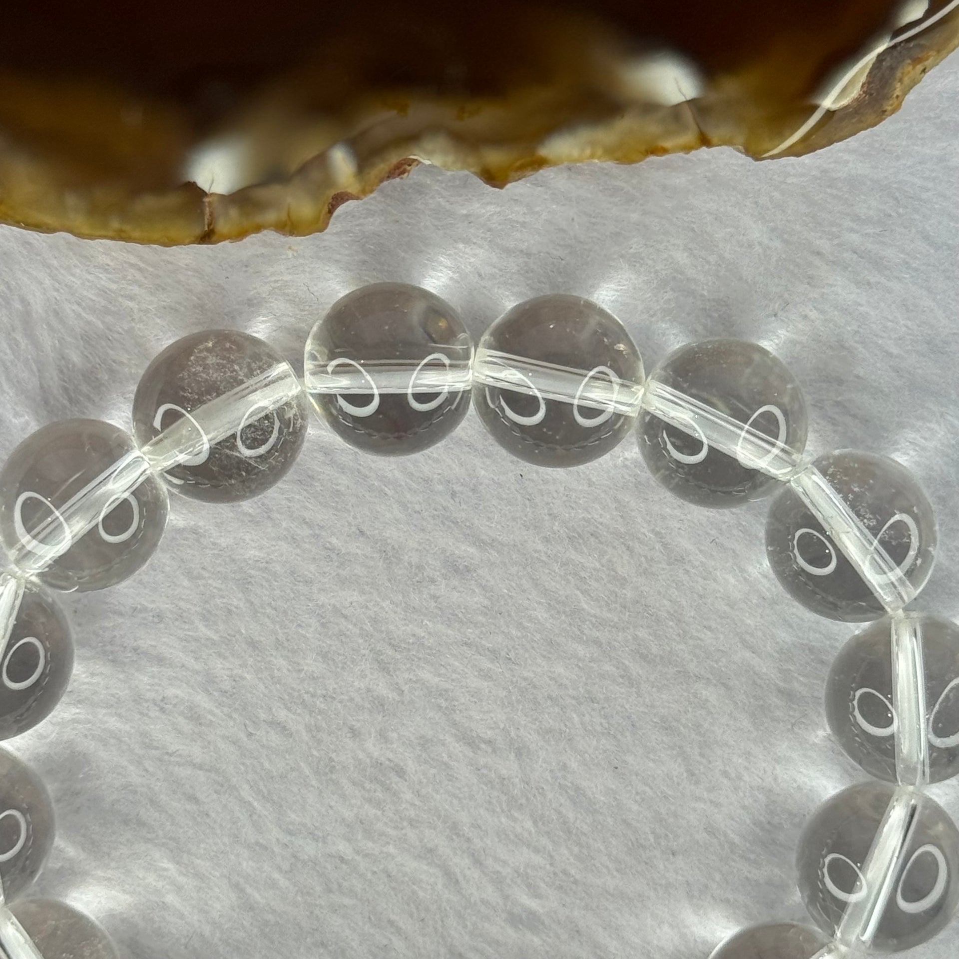 Natural Clear Quartz Beads Bracelet 天然白水晶手链 46.10g 17.5cm 12.9mm 16 Beads - Huangs Jadeite and Jewelry Pte Ltd