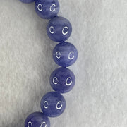 Above Average Grade Natural Blue Tanzanite Beads Bracelet 39.01g 16.5cm 10.6mm 19 Beads - Huangs Jadeite and Jewelry Pte Ltd