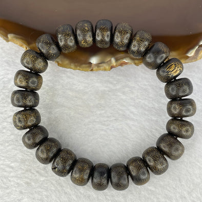 Natural Old Wild Malaysia Agarwood Bracelet (Sinking Type) 天然老野生马来西亚沉香手链 22.88g 18.5cm 12.9 by 7.9mm 24 Beads - Huangs Jadeite and Jewelry Pte Ltd