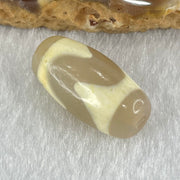 Natural Powerful Tibetan Old Oily Agate Tiger Tooth Daluo Dzi Bead Heavenly Master (Tian Zhu) 虎呀天诛 3.07g 20.0 by 10.2mm - Huangs Jadeite and Jewelry Pte Ltd