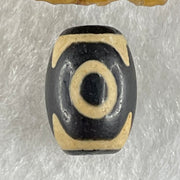 Natural Powerful Tibetan Old Oily Agate 3 Eyes Dzi Bead Heavenly Master (Tian Zhu) 三眼天诛 1.96g 13.8 by 10.0mm - Huangs Jadeite and Jewelry Pte Ltd
