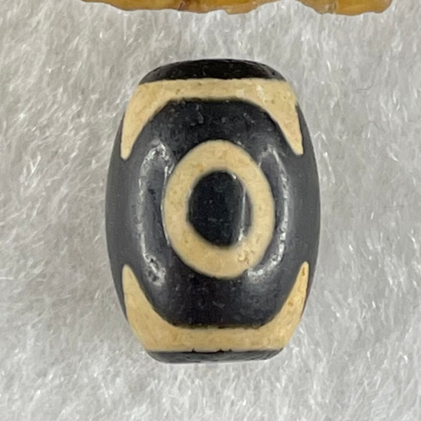Natural Powerful Tibetan Old Oily Agate 3 Eyes Dzi Bead Heavenly Master (Tian Zhu) 三眼天诛 1.96g 13.8 by 10.0mm - Huangs Jadeite and Jewelry Pte Ltd