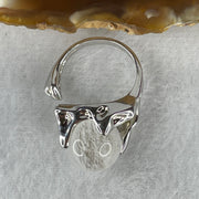 Natural-White-Phantom-Quartz-Bead-in-S925-Sliver-Ring-7.63g-13.2-by-11.0mm-US-7-HK-15