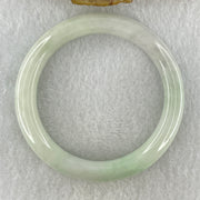 Natural Type A Faint Green Faint Lavender Jadeite Bangle 36.23g Inner Diameter 51.6mm 8.6 by 8.9mm (Very Very Slight Internal Lines) - Huangs Jadeite and Jewelry Pte Ltd