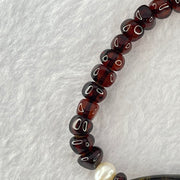 Natural Spirit Grass Amber Beads Bracelet 天然灵草珀手链 5.74g 15cm 30.0 by 8.5 by 1 Bead 7.4 mm 24 Beads - Huangs Jadeite and Jewelry Pte Ltd