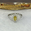 Natural Citrine with Crystals in 925 Sliver Ring (Adjustable Size) 1.41g 7.2 by 3.6 by 1.5mm - Huangs Jadeite and Jewelry Pte Ltd