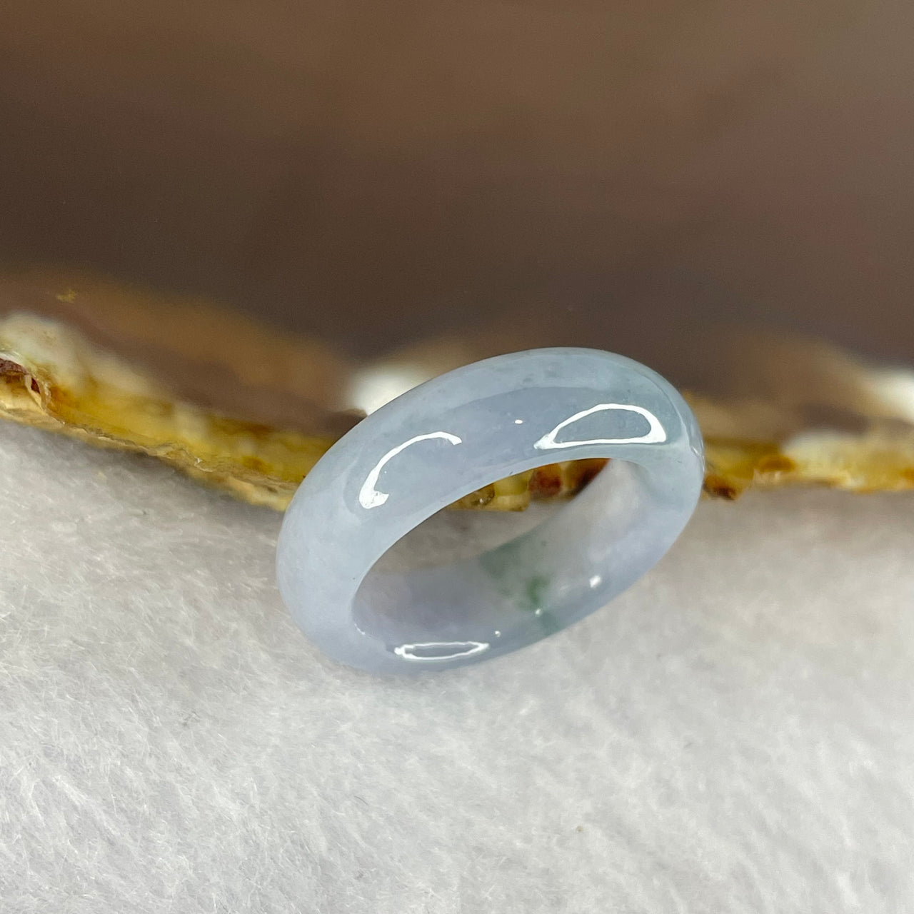 Type A Semi Icy Blueish Lavender with Green Piao Hua Jadeite Ring 3.22g 5.9 by 3.6 mm US 5.25 / HK 11.5 (Close to Perfect) - Huangs Jadeite and Jewelry Pte Ltd