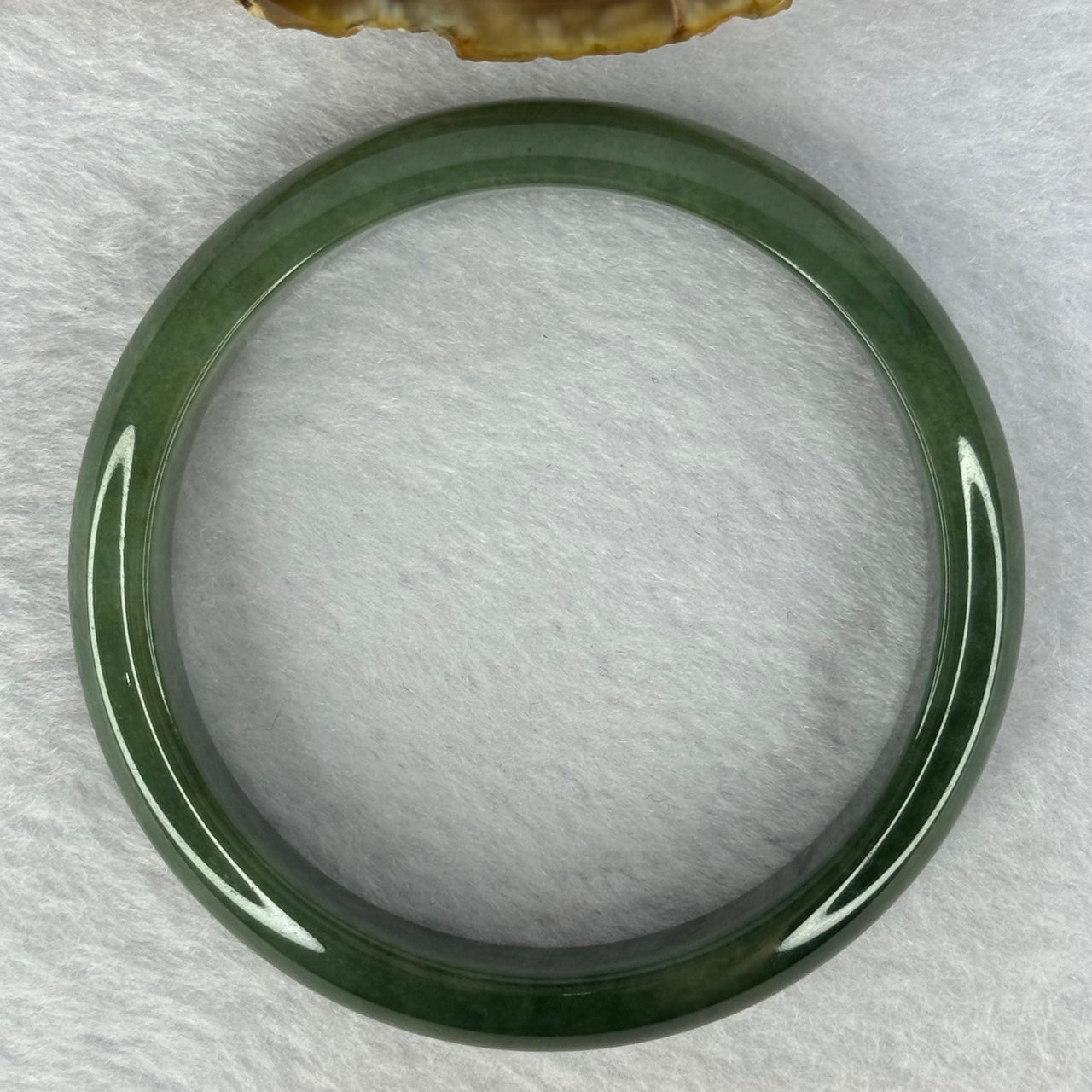 Type A Full Green Jadeite Bangle Internal Diameter 57.7mm 47.69g 12.5 by 7.5mm (Close to Perfect) - Huangs Jadeite and Jewelry Pte Ltd