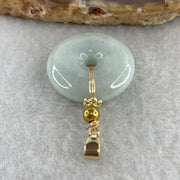 Natural Type A Light Green Jadeite Ping An Kou Pendant | Plump Jade Peace Disc Talisman (6.39g | 21.6 x 6.1mm) - Huangs Jadeite and Jewelry Pte Ltd