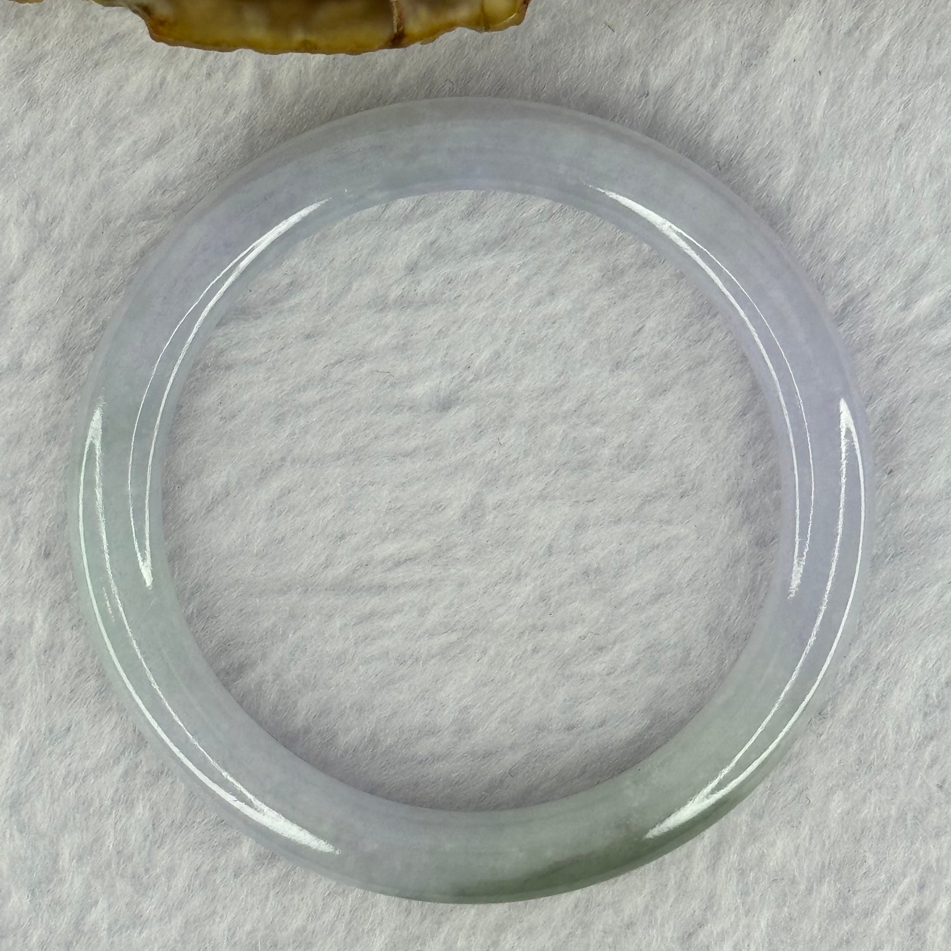 Type A Lavender with Green Patch Jadeite Bangle 15.28g Internal Diameter 42.7mm 5.7 by 6.3mm - Huangs Jadeite and Jewelry Pte Ltd