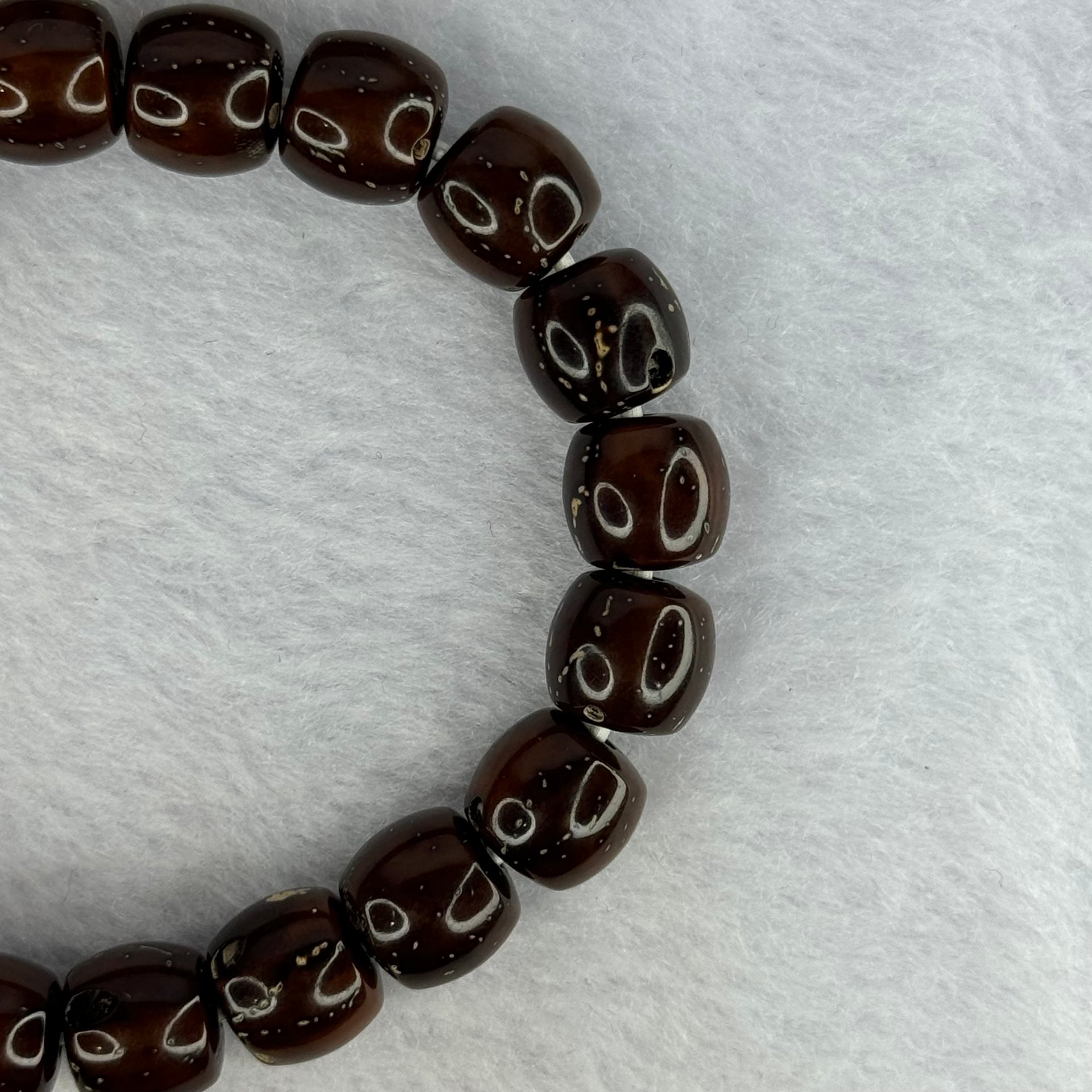 Old Bodhi Seed Beads Bracelet 紫金鼠手链 13.68g 17.5cm 10.6mm 20 Beads - Huangs Jadeite and Jewelry Pte Ltd