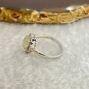 Natural Moonstone In S925 Sliver Ring 2.47g 8.0 by 5.8 by 4.2mm US 5.5 HK 12 - Huangs Jadeite and Jewelry Pte Ltd