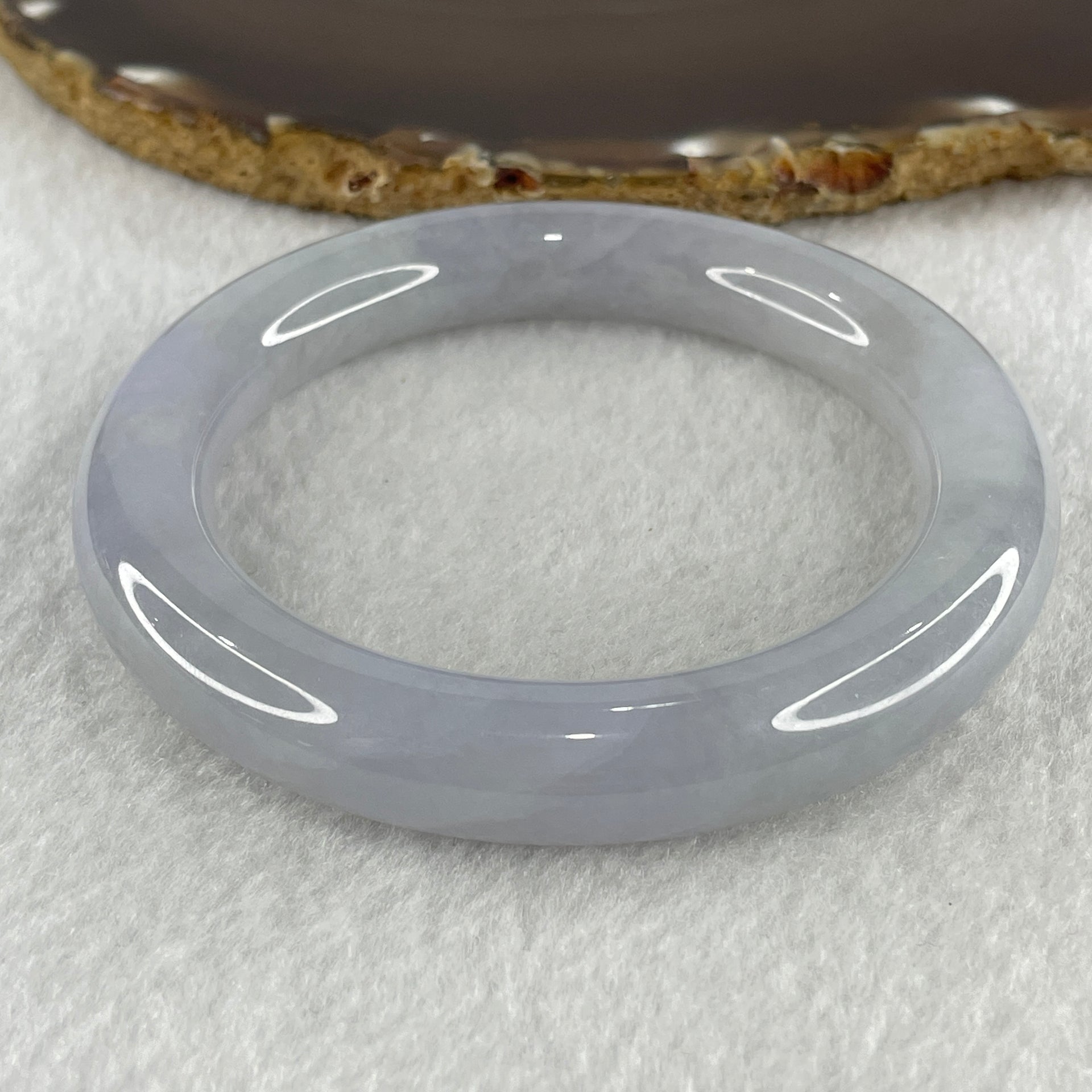 Certified Type A Natural Jelly Full Lavender Jadeite Bangle 76.19g Inner Diameter 58.8mm 11.5 by 11.8mm (Slight Internal Lines) - Huangs Jadeite and Jewelry Pte Ltd