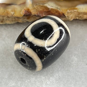 Natural Powerful Tibetan Old Oily Agate 1 Eye With Swastika Dzi Bead (Hotu Dzi) 4.62g 17.5 by 13.2mm - Huangs Jadeite and Jewelry Pte Ltd