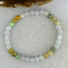 Type A Colourful Jadeite Jade Beads Bracelet 12.50g 6.2 mm 33 Beads - Huangs Jadeite and Jewelry Pte Ltd