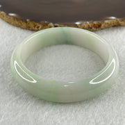 Type A Natural Light Green with Faint Lavender Jadeite Bangle 68.40g Inner Diameter 58.0mm 15.2 by 8.8mm (Slight External Line) - Huangs Jadeite and Jewelry Pte Ltd