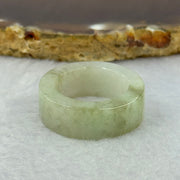 Type A Light Green and Yellow Brown Patches Jadeite Ring 8.91g 9.0 by 4.4mm US8 HK17.6 - Huangs Jadeite and Jewelry Pte Ltd