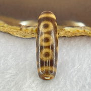 Natural Powerful Tibetan Old Oily Agate 5 Eyes Dzi Bead Heavenly Master (Tian Zhu) 五眼天诛 8.69g 38.3 by 12.0mm - Huangs Jadeite and Jewelry Pte Ltd