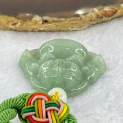 Type A Green Jadeite Milo Buddha Pendant and Beads Necklace 43.19g 31.3 by 40.8 by 12.1mm - Huangs Jadeite and Jewelry Pte Ltd