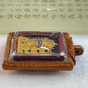 Authentic Thai Butterfly Buddha in Acrylic and Leather Pendent 31.82g 57.4 by 50.9 by 19.3mm - Huangs Jadeite and Jewelry Pte Ltd