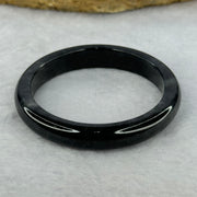 Type A Highly Translucent Black Grey Wuji Jadeite Baby Bangle 12.46g Internal Diameter 36.5mm 7.2 by 5.1mm - Huangs Jadeite and Jewelry Pte Ltd