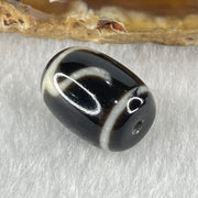 Natural Powerful Tibetan Old Oily Green Tara Dzi Bead Heavenly Master (Tian Zhu) 绿度母天珠 4.86g 17.3 by 13.1mm - Huangs Jadeite and Jewelry Pte Ltd