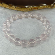 Natural Rose Quartz Beads Bracelet 天然玫瑰石英珠手链 32.27g 17.5cm 10.9mm 19 Beads - Huangs Jadeite and Jewelry Pte Ltd