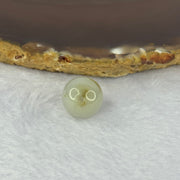 Type A Jelly Light Green with Brown Patches Jadeite Bead for Bracelet/Necklace/Earrings/Ring 4.03g 13.3mm - Huangs Jadeite and Jewelry Pte Ltd