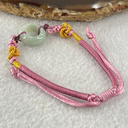Type A Light Blueish Green Jadeite Ping An Kou String Bracelet 3.11g 14.9 by 6.7mm - Huangs Jadeite and Jewelry Pte Ltd