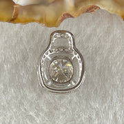 1.0 Ct Colourless Round Brilliant Diameter 6.5mm VVS1 Excellent Cut Moissanite Excellent Polish Excellent Symmetry None Florescence in S925 Silver Pendant GRA 218553560 - Huangs Jadeite and Jewelry Pte Ltd