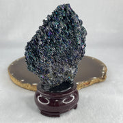 Natural-Black-Moissanite-Rough-Display-with-Wooden-Stand-184.90g-69.0-by-54.8-by-126.5mm