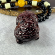 Natural African Rosewood Pixiu Handplay 天然非洲紫檀貔貅手把件 53.34g 60.7 by 35.3 by 36.6mm - Huangs Jadeite and Jewelry Pte Ltd