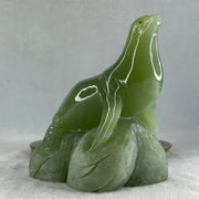 Natural Green Serpentine Seal Display 1,061.1g 132.0 by 88.0 by 123.0mm - Huangs Jadeite and Jewelry Pte Ltd