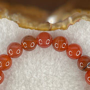 Natural Red Agate Beads Bracelet 16.91g 15cm 8.1mm 23Beads - Huangs Jadeite and Jewelry Pte Ltd