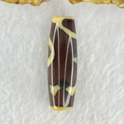 Natural Powerful Tibetan Old Oily Agate Sky Door Serenity 1 Eye Dzi Bead Heavenly Master (Tian Zhu) 一眼天诛 8.66g 37.6 by 12.0mm - Huangs Jadeite and Jewelry Pte Ltd