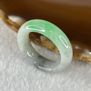 Type A Wuji Grey with Apple Green Patch Jadeite Ring 5.20g 6.8 by 4.7mm US7 HK15.4 - Huangs Jadeite and Jewelry Pte Ltd