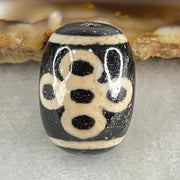 Natural Powerful Tibetan Old Oily Agate 5 Eyes Lightning Dzi Bead Heavenly Master (Tian Zhu) 五眼闪电天珠 4.76g 17.6 by 13.3mm - Huangs Jadeite and Jewelry Pte Ltd